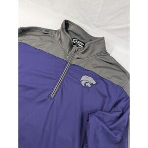 GTM Kansas State Wildcats XXL Pull Over Quarter Zip Purple NCAA Excellent